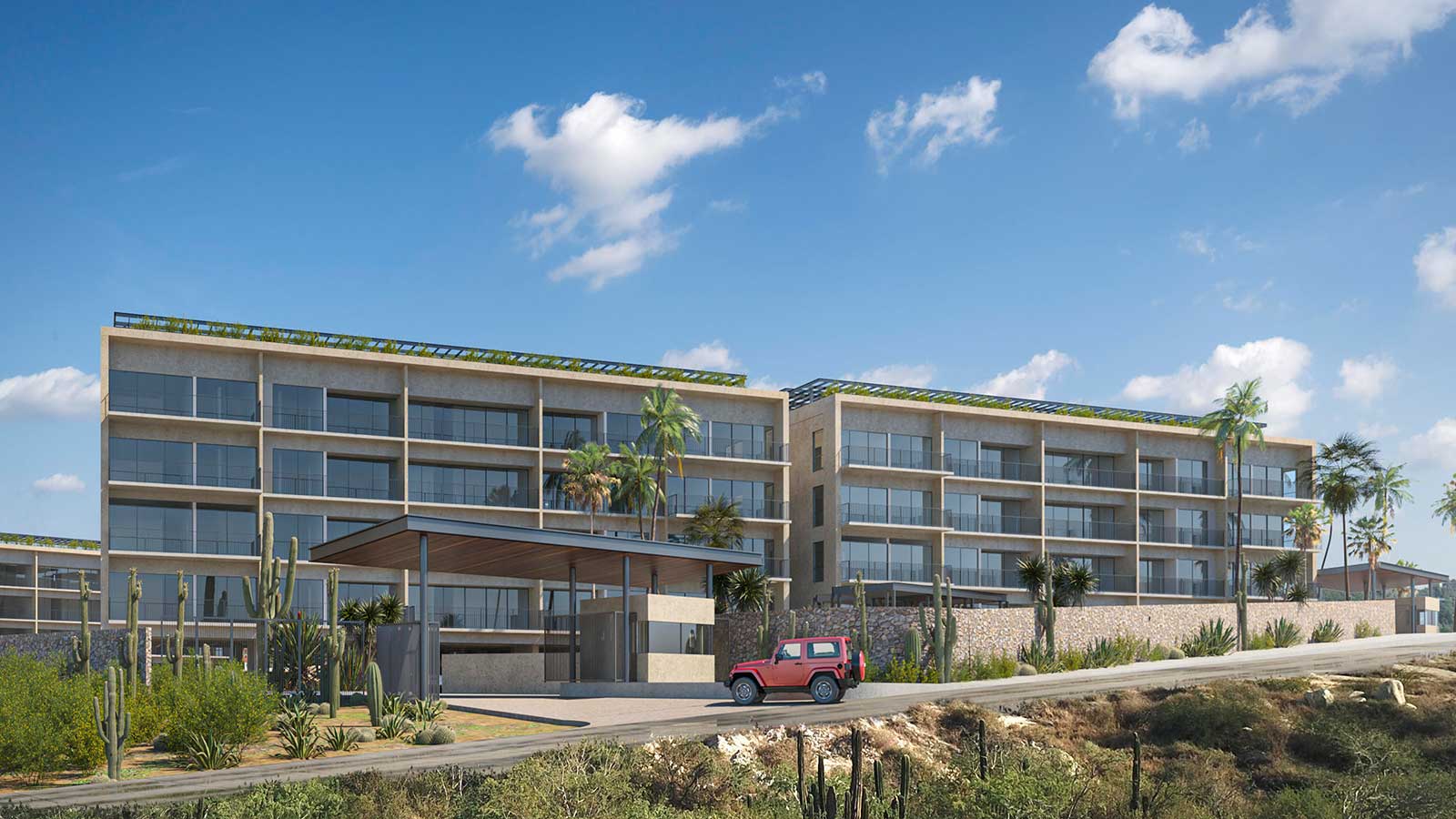 Cuatrovientos El Tezal pre-construction condo development in a rising Cabo San Lucas neighborhood